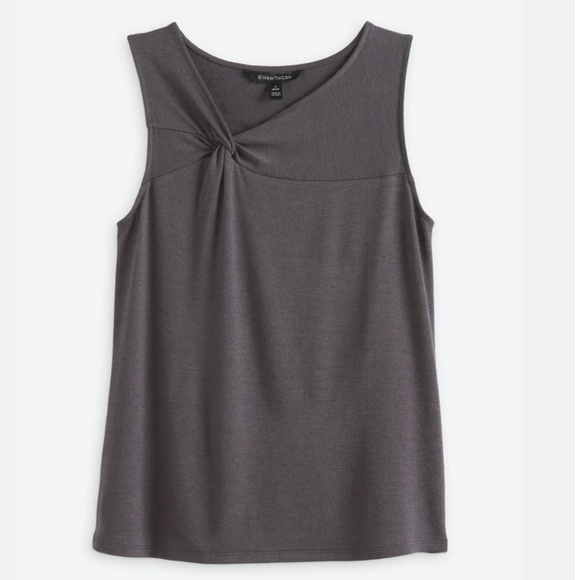 41 Hawthorn Tops - NWT 41 Hawthorn Women’s Rylee Twist Neck Knit Top – Dark Grey – Small Petite